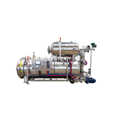 380V 蒸気 水平スプレー ソーセージ ポケット 液体ボトル パッケージ レトロート マシン 2100 KG