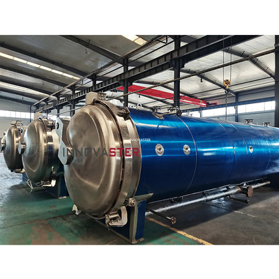 1KW 物理 滅菌 グラスボトルミルク加工工場用大型回転オートクラブ