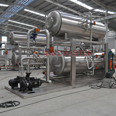 1KW 物理 滅菌 グラスボトルミルク加工工場用大型回転オートクラブ