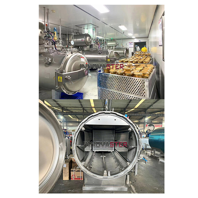 1100*1200*1500MM 水浸し振動レトロート機械 卵食用食品