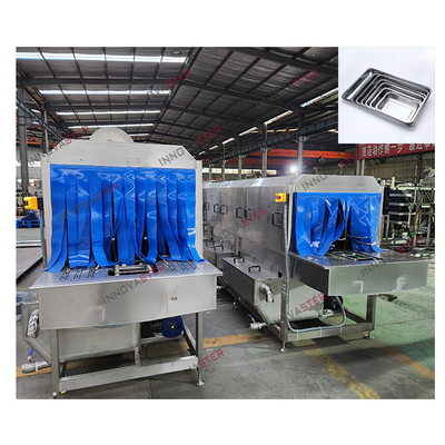 工業用銀洗浄機とPP/SUS304コンテナ模具の自動洗浄機
