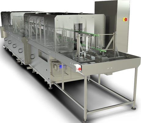 工業用自動プラスチック容器洗濯機 18kW パワー 215KG 容量
