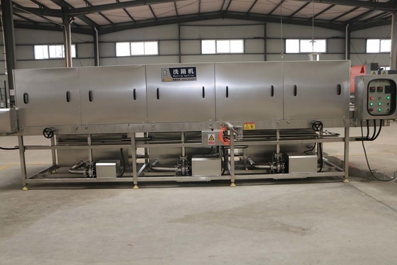工業用自動プラスチック容器洗濯機 18kW パワー 215KG 容量