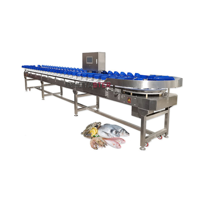 フルーツと野菜/魚/海産物の食品店コンベヤーベルト型重量分類機