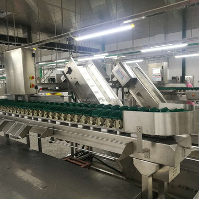高速マルチトレイ回転重量 オイスター魚の分類機 肉加工用