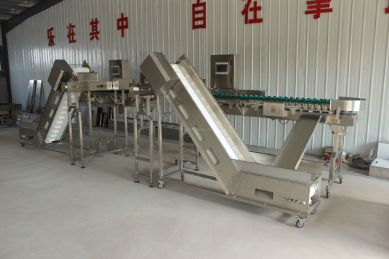 高速マルチトレイ回転重量 オイスター魚の分類機 肉加工用