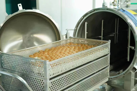 水媒冷却塔と補助機能を持つ産業用缶詰食品リターツ