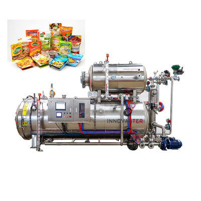 食品加工産業用3P電圧蒸気水キャスカディングレートートマシンステリライザー