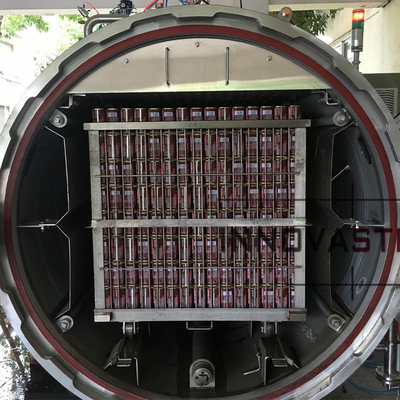 食品加工産業用3P電圧蒸気水キャスカディングレートートマシンステリライザー