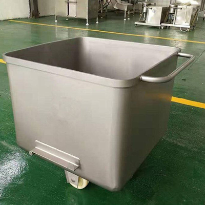 静かなゴムホイール ターニングスタイル ステンレス鋼 肉処理用の肉ダンプバギー
