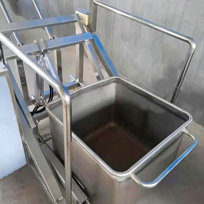 静かなゴムホイール ターニングスタイル ステンレス鋼 肉処理用の肉ダンプバギー
